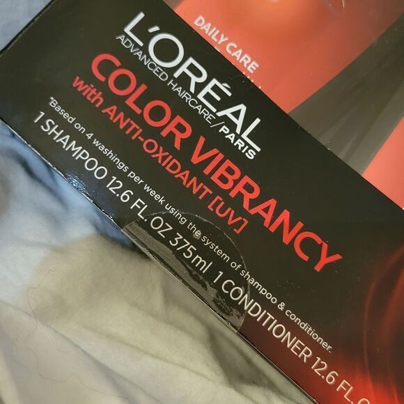 SET LOREAL SHAMPOO + CONDITIONER Color Vibrancy antioxidant UV Hair protection - Picture 4 of 4